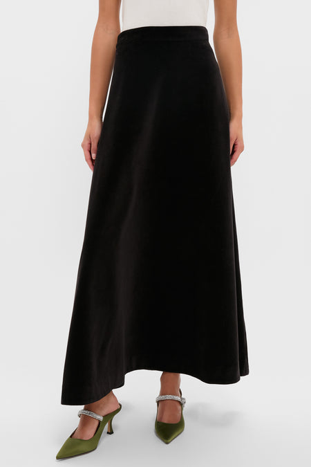Black Velvet Whitley Skirt
