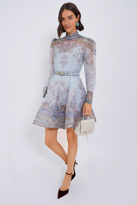 Blue Paisley Eden Belted Mini Dress Zimmermann