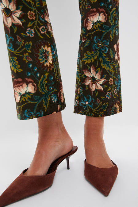 Hazel Moonflower Velvet Ashford Pants