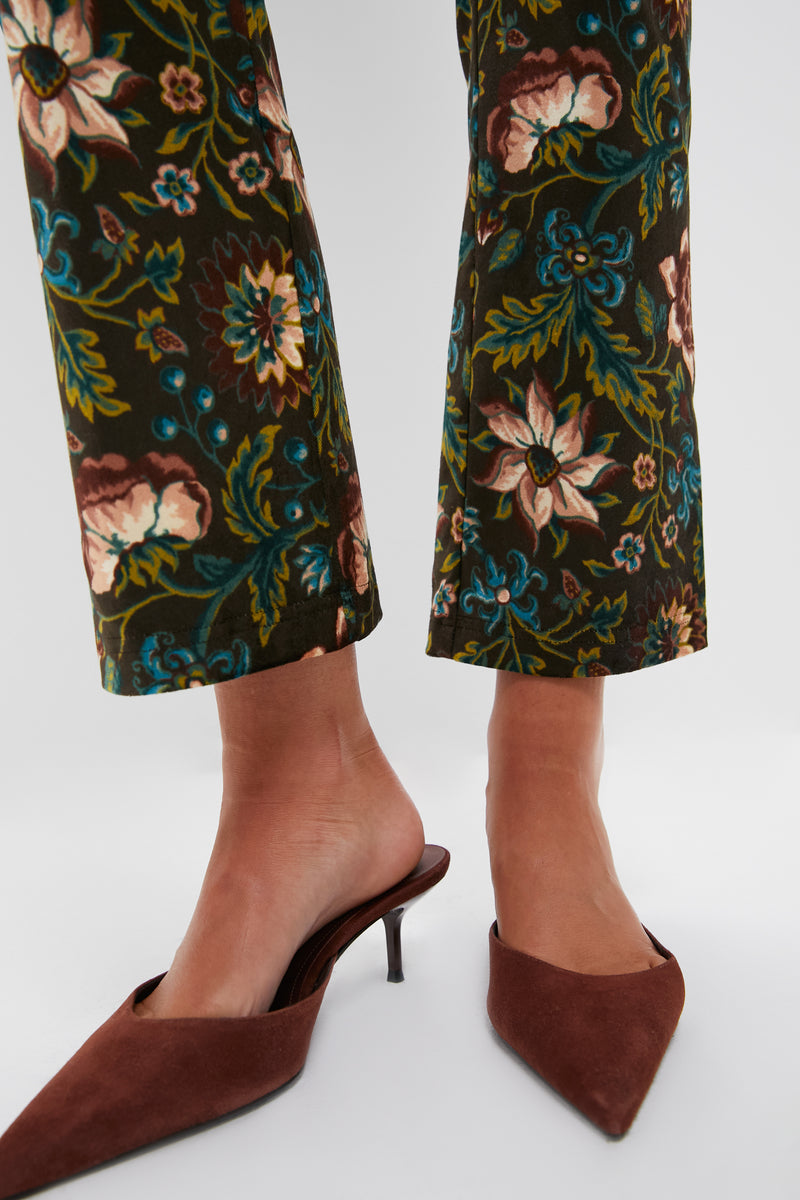 Hazel Moonflower Velvet Ashford Pants