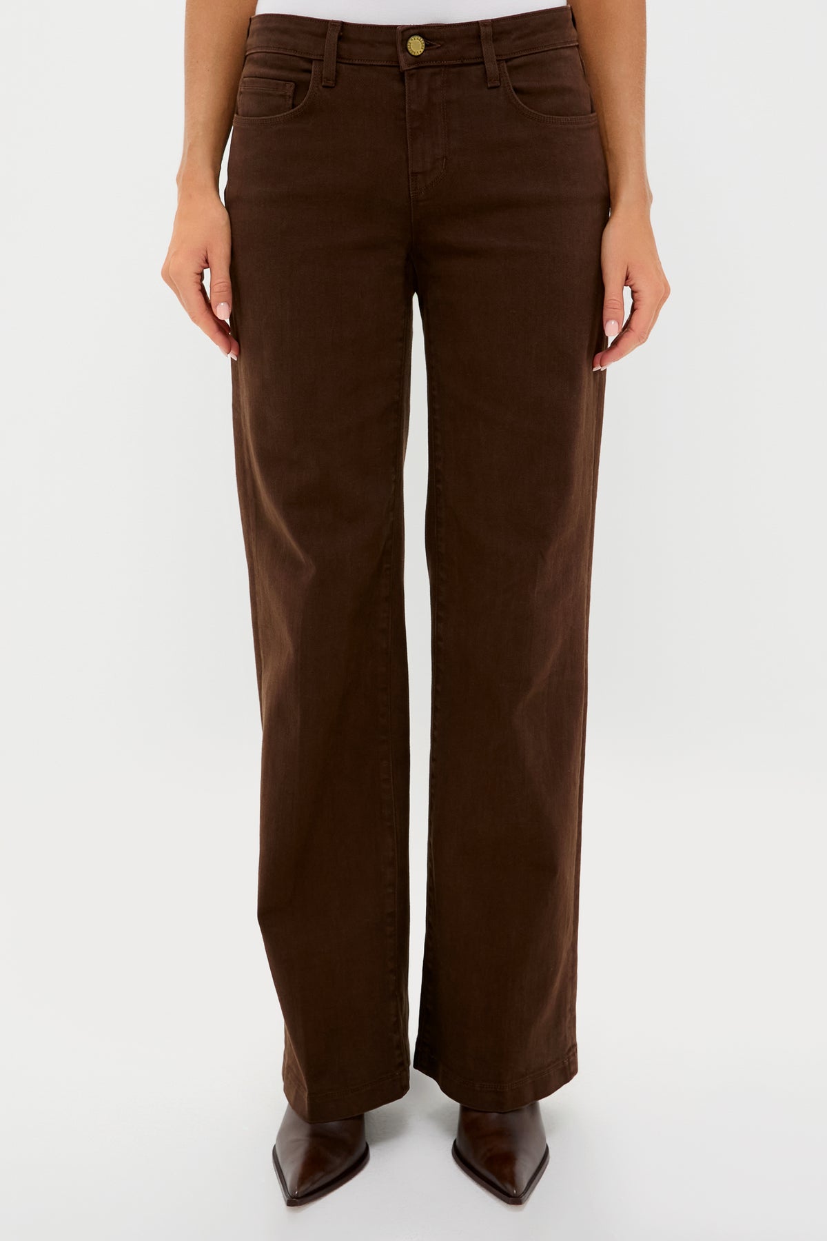Brown Joanne Low Rise Wide Leg