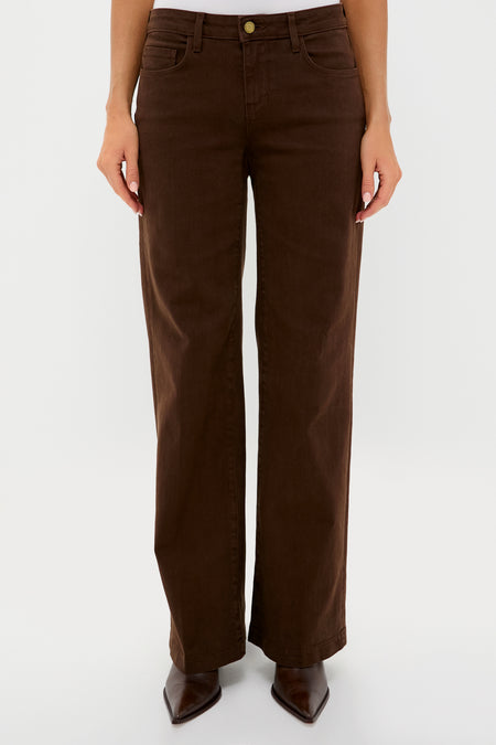 Brown Joanne Low Rise Wide Leg