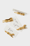 Gold Dog Place Card Holders Set of 4