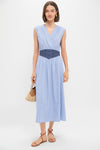 Sky Blue Stripe Cotton Perrie Dress