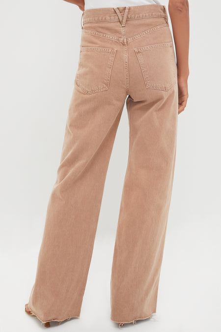 Tan Sierra Taylor High Rise Wide Leg