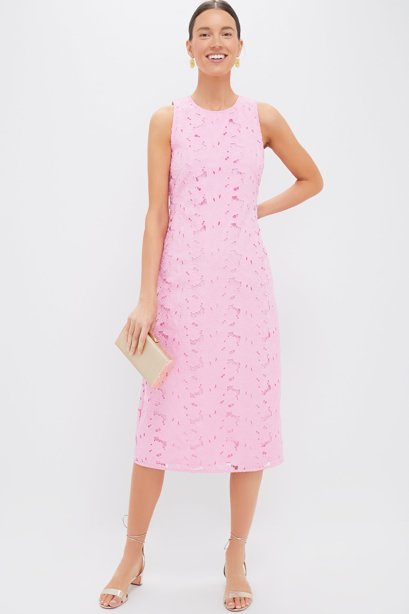 Carnation Eyelet Evelyn Midi Dress | Hyacinth House