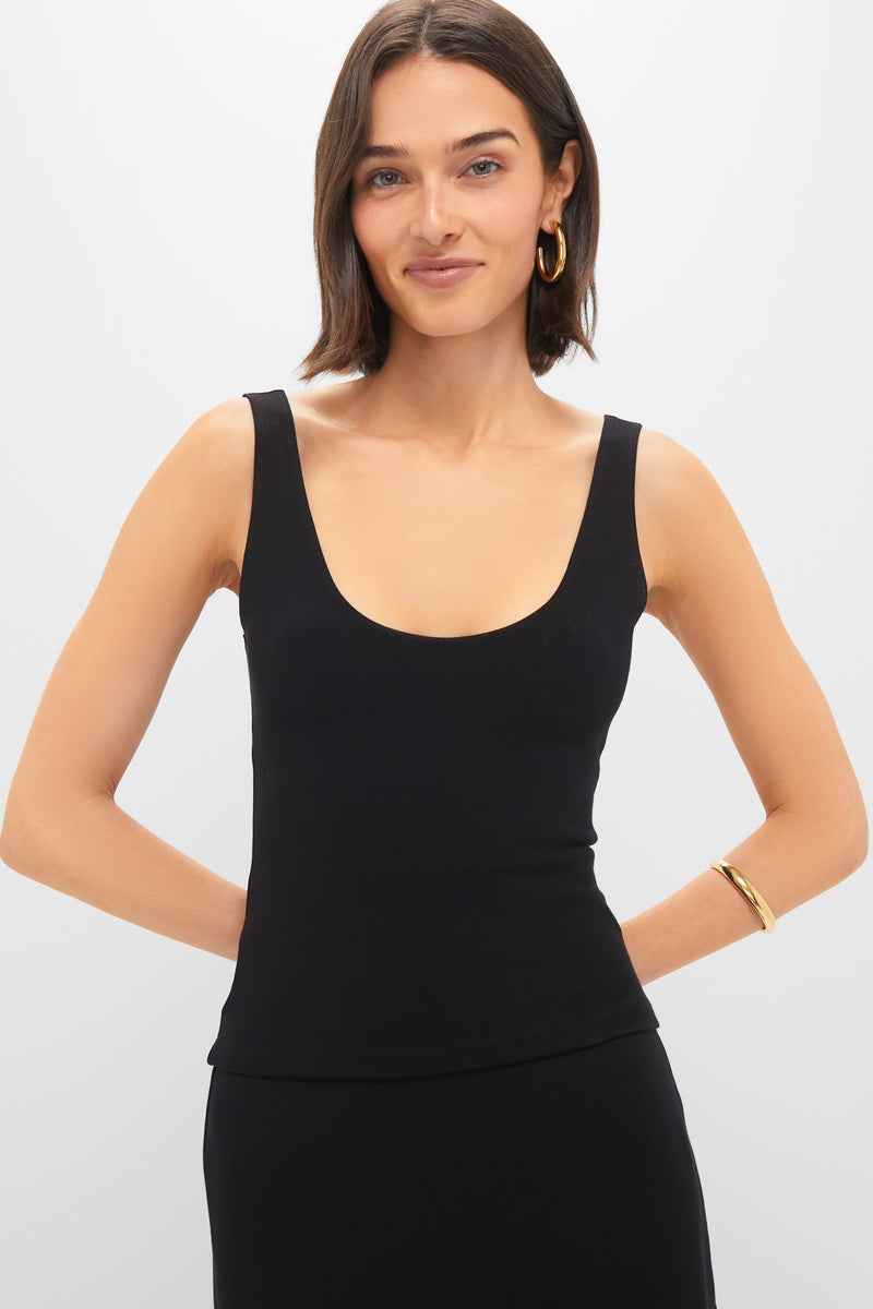 Black Rio Scoop Neck Tank