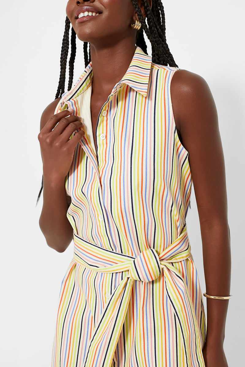 Rainbow Stripe Sleeveless Riley Dress