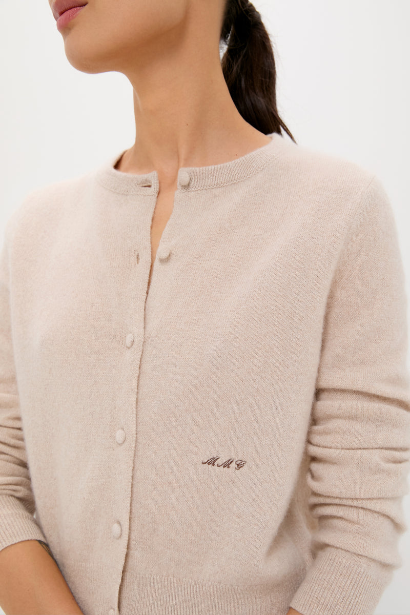 Sandstone Cashmere Riley Cardigan