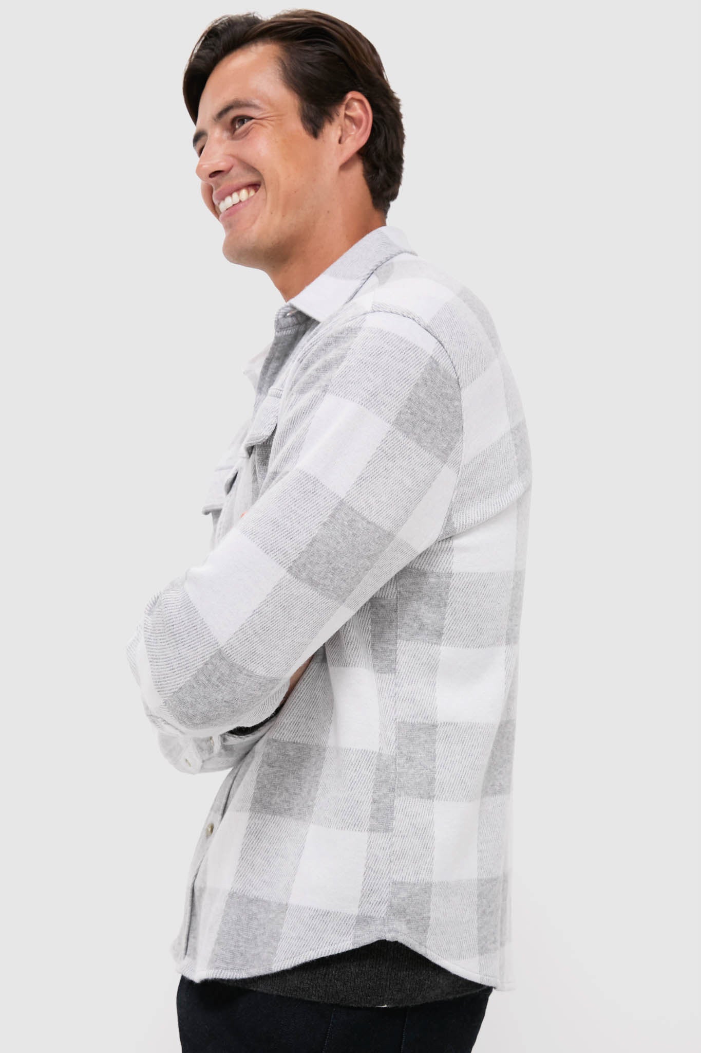 Heather Grey Plaid Dunewood Flannel