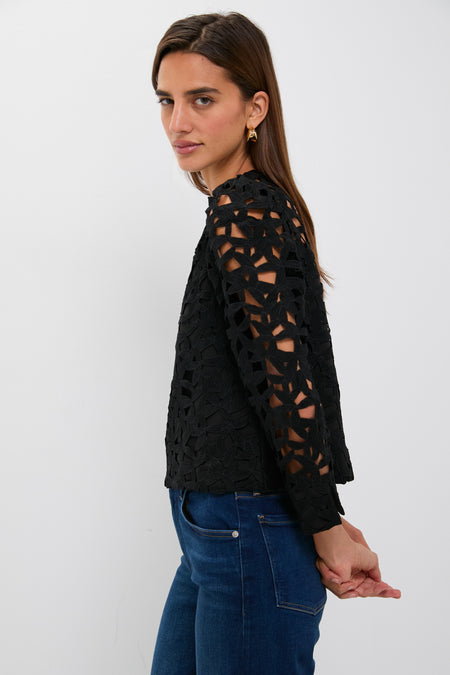 Black Lace Elodie Blouse