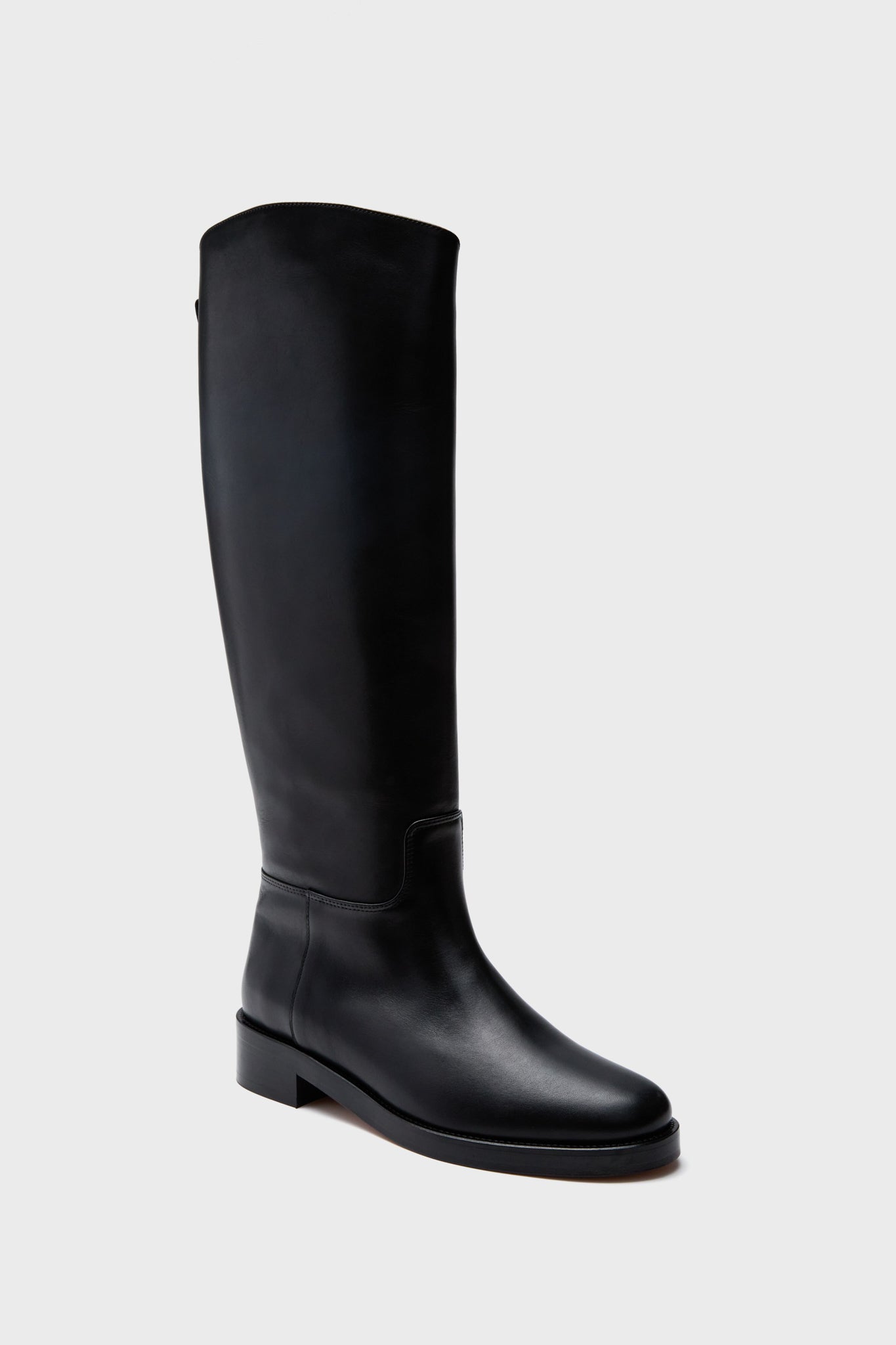 Black Leather Atelier Equestrian Boot | Emerson Fry