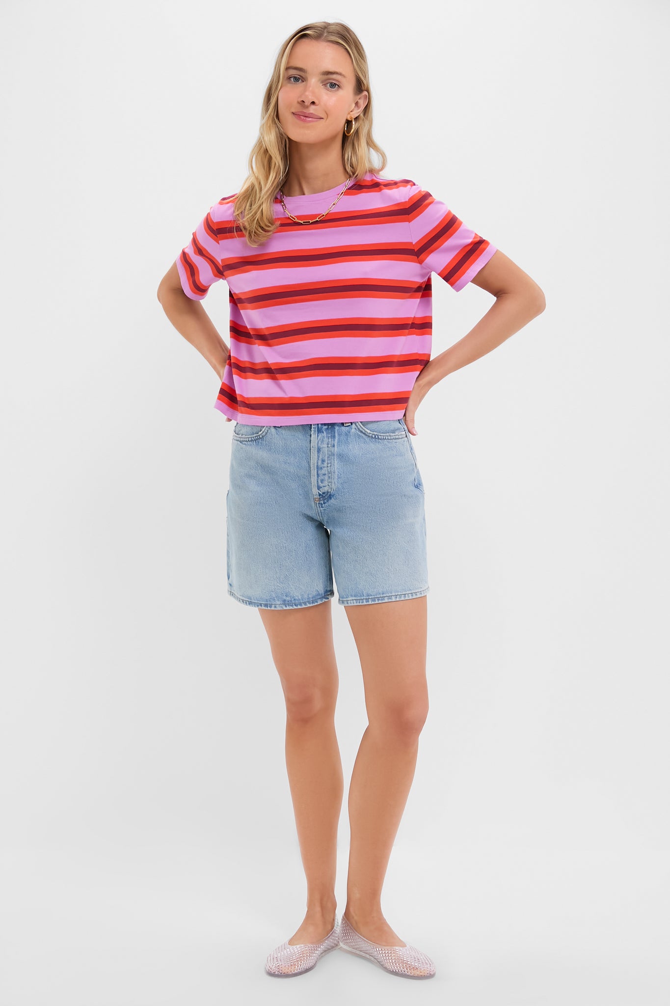 Orchid Poppy Plum Multistripe Brentwood Shirt