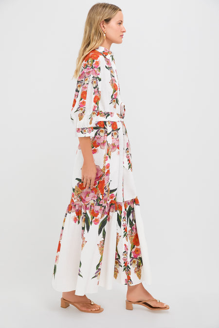Summer Blooms Bianca Linen Dress