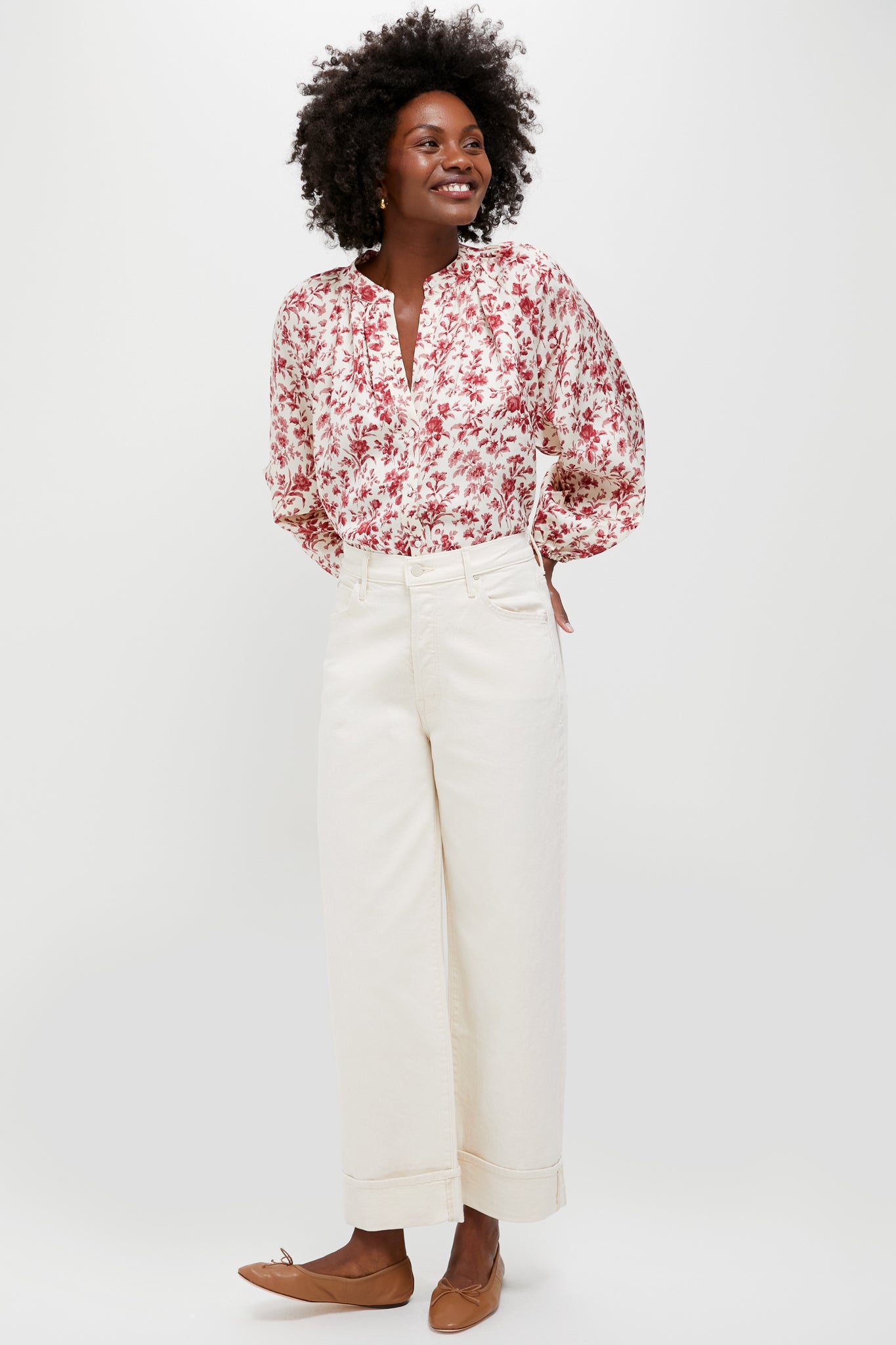 Pomegranate Bloom Sawyer Blouse