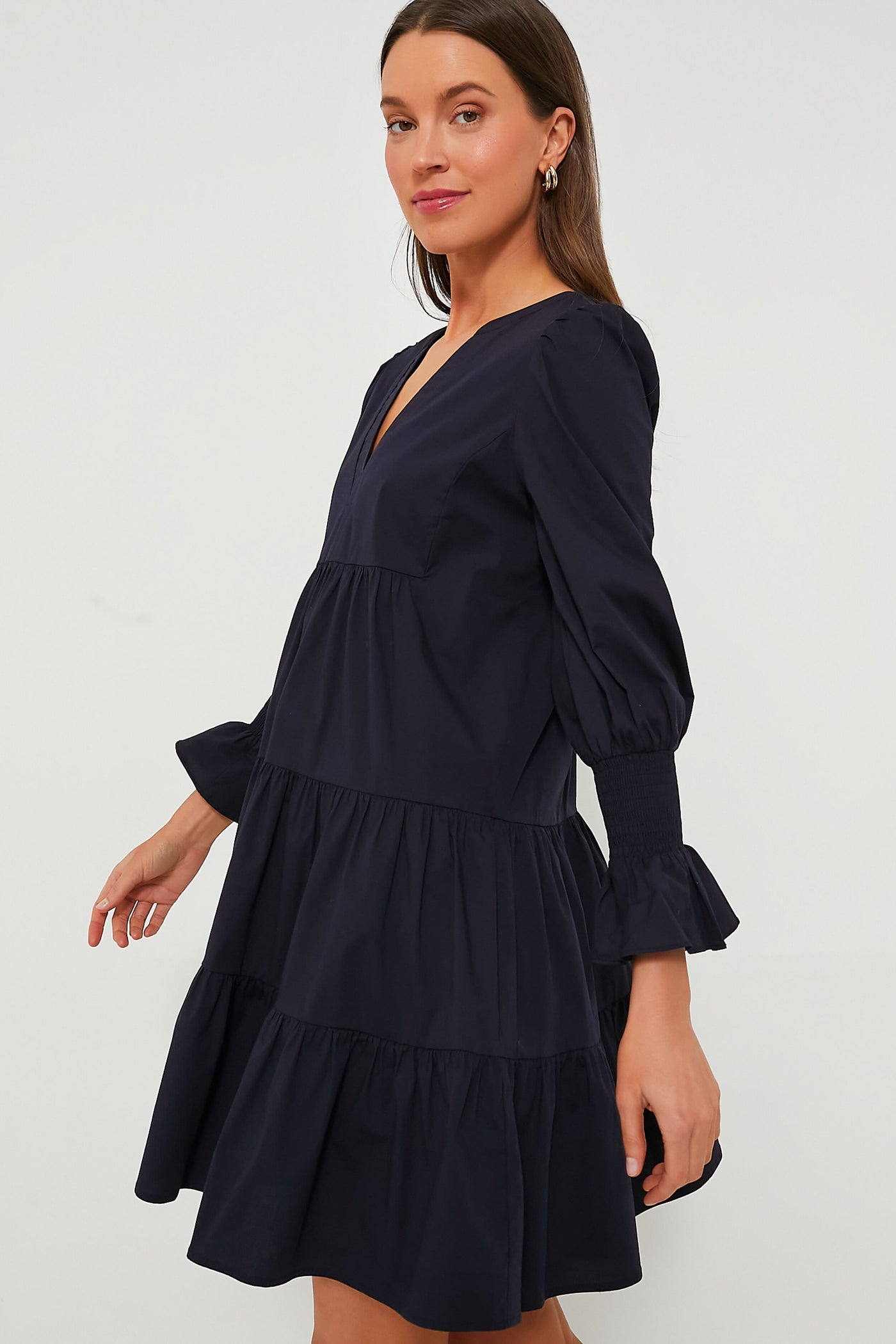 Pomander Place Navy Cotton Poplin Kenzo Dress Navy / XL Pomander Place Navy Cotton Poplin Kenzo Dress Navy / XL