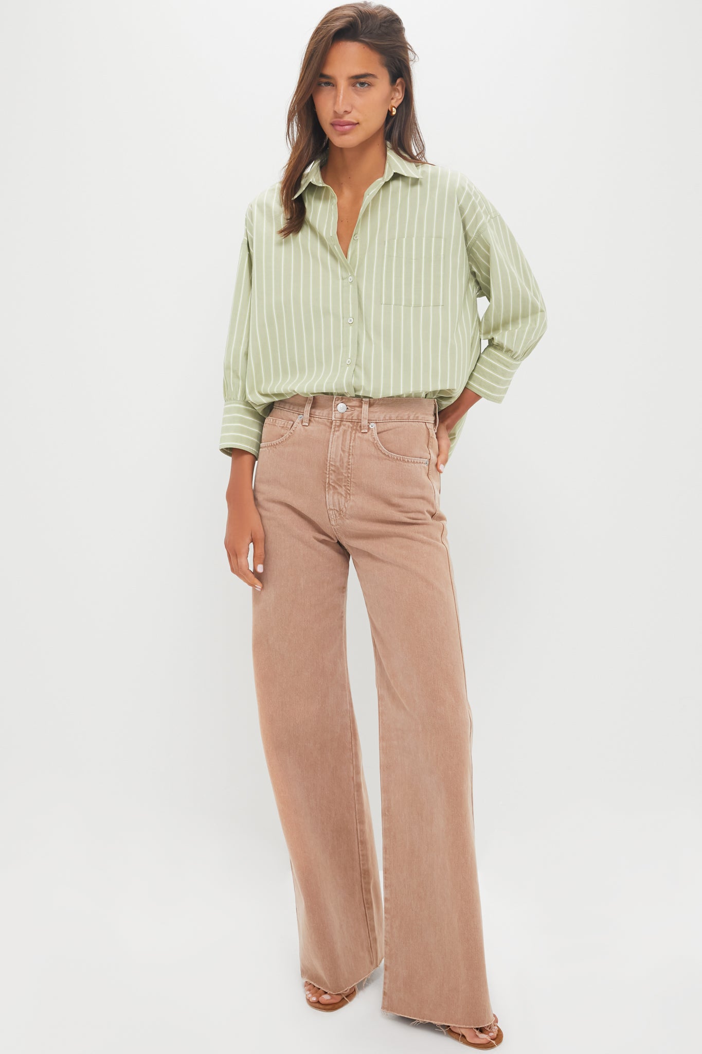 Tan Sierra Taylor High Rise Wide Leg