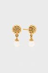 Pearl Berry Drop Stud Earrings 