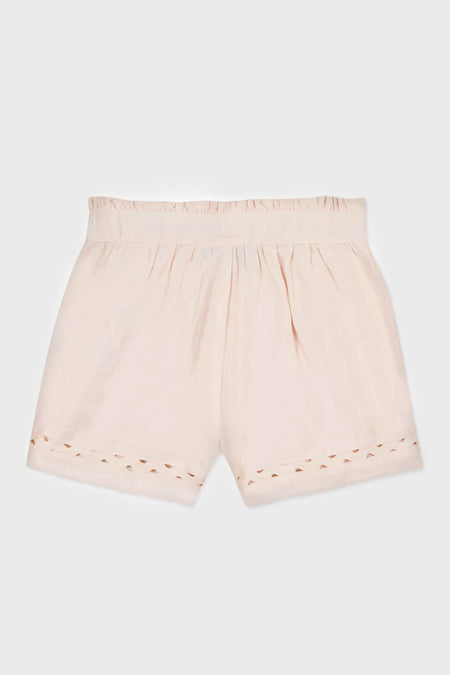 Pale Pink Linen Shorts