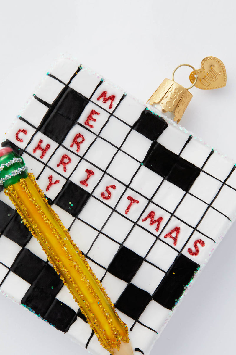 Crossword Puzzle Ornament