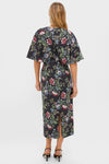 Midnight Moonflower Cape Leah Dress