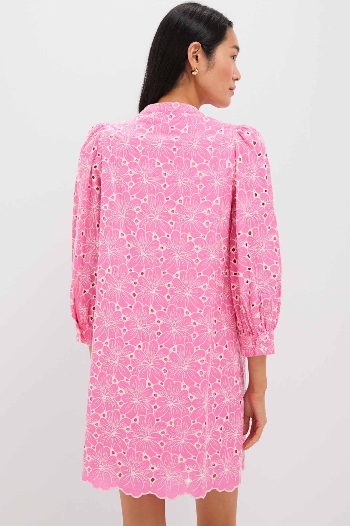 Pink Floral Eyelet Samantha Dress