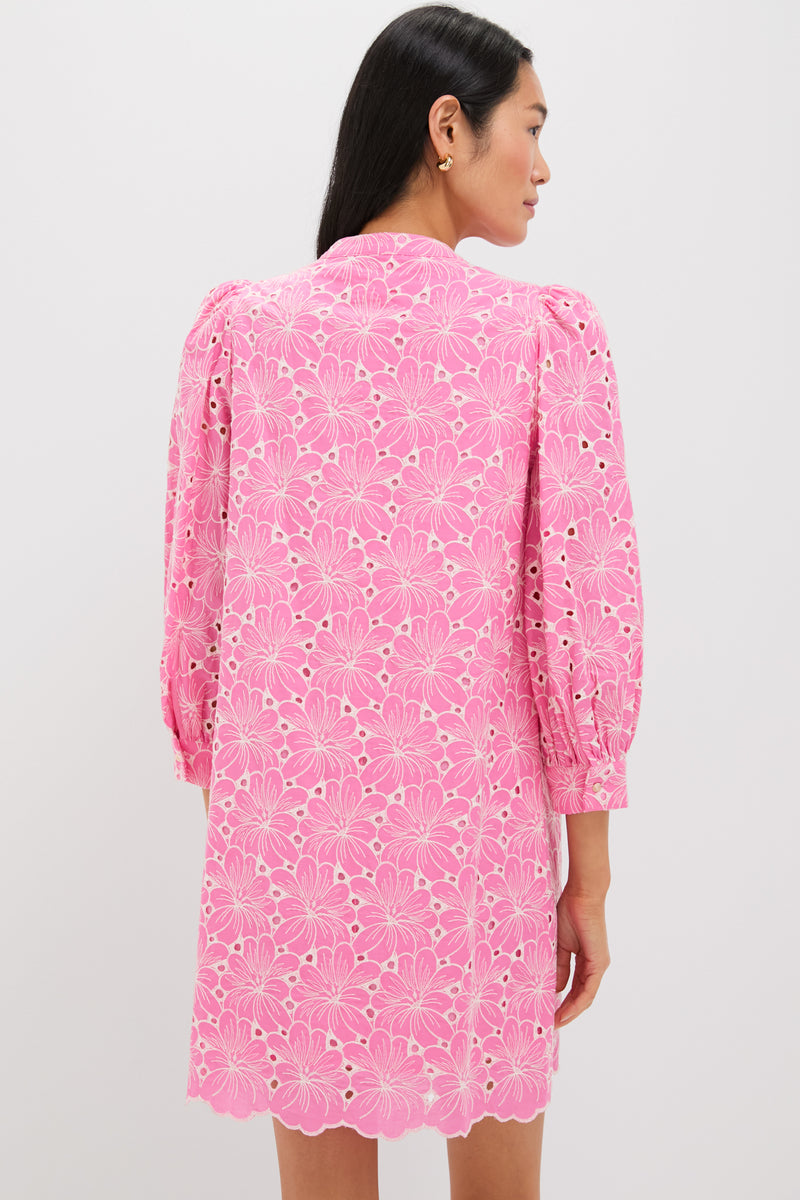 Pink Floral Eyelet Samantha Dress