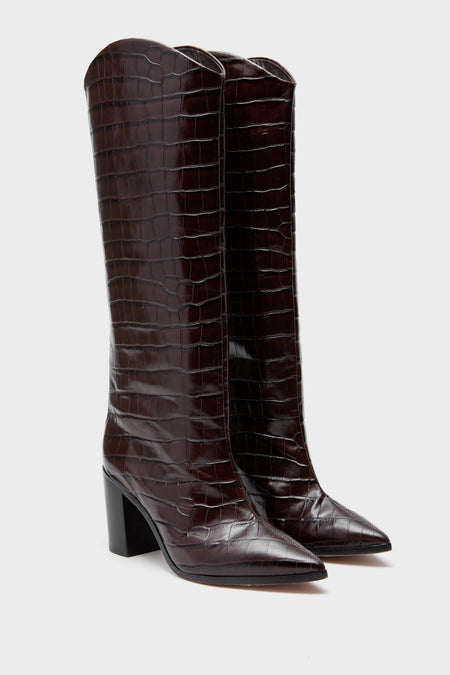 Dark Chocolate Maryana Block Heels