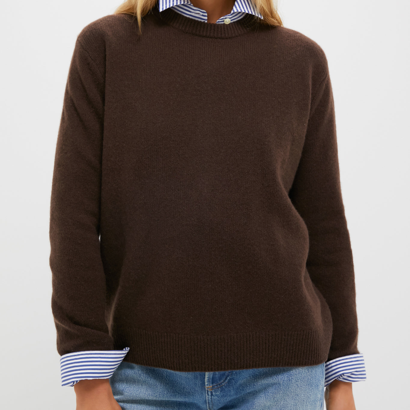 Chocolate Cashmere Bodie Boyfriend Crewneck | Tuckernuck