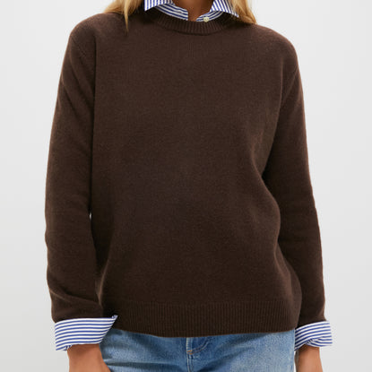 Chocolate Cashmere Boyfriend Bodie Crewneck