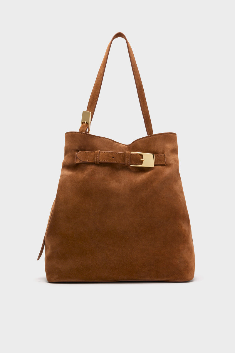 Cognac Suede Belt Bag