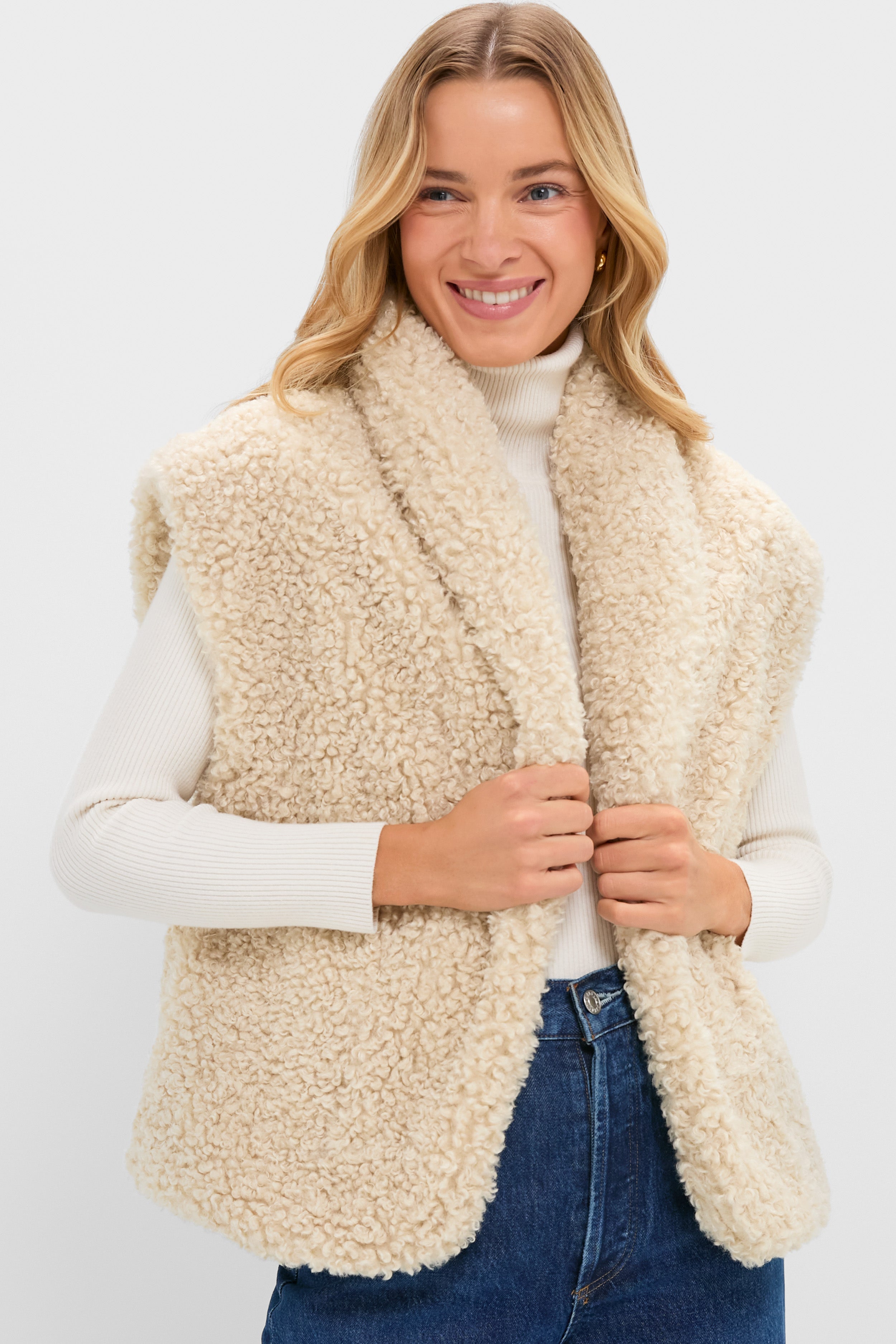 Oversized Aspen Sherpa Vest | Hyacinth House
