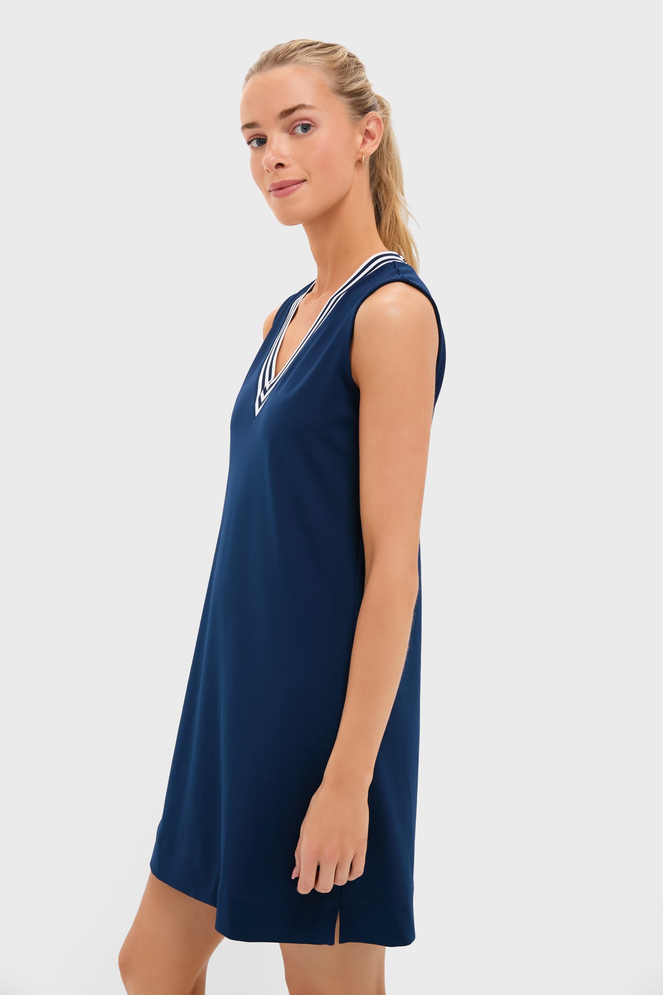Tnuck Sport Navy Performance Jersey Suzanne Tennis Dress Navy / M Tnuck Sport Navy Performance Jersey Suzanne Tennis Dress Navy / M