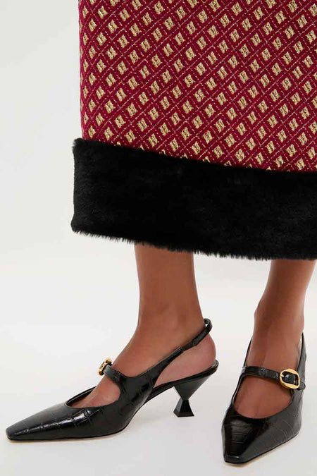 Black Natalia Sling Back Heels