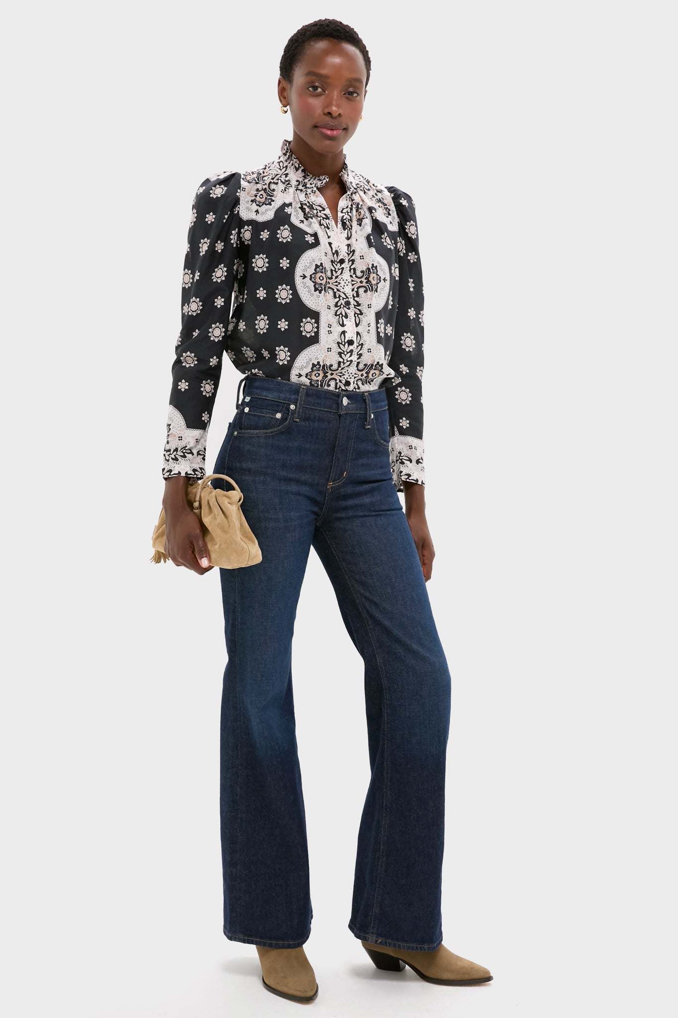 Black Bandana Artemis Bronco Shirt | Alix of Bohemia