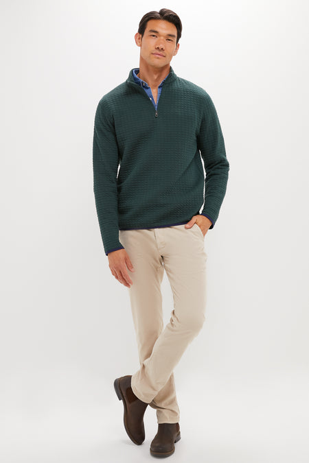 Nordic Pine Quad Quilted Quarter Zip