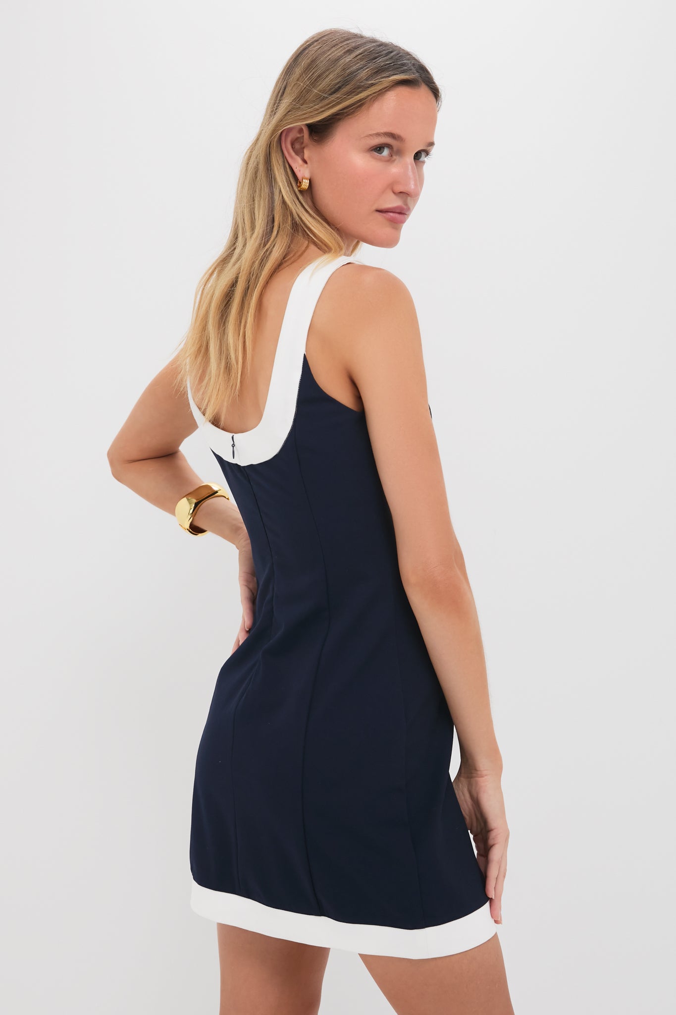Navy with White Trim Pontius Mini Dress