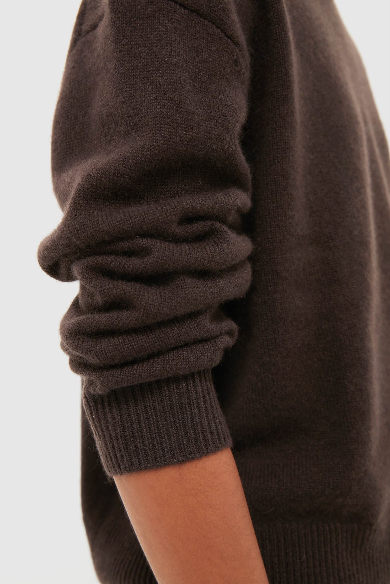 Deep Brown Lee Crew Sweater