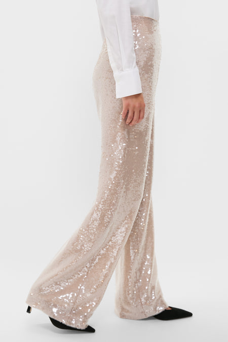 Champagne Sequin Tatum Pants