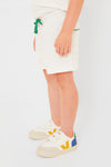 Exclusive Green Piping White Bingo Short