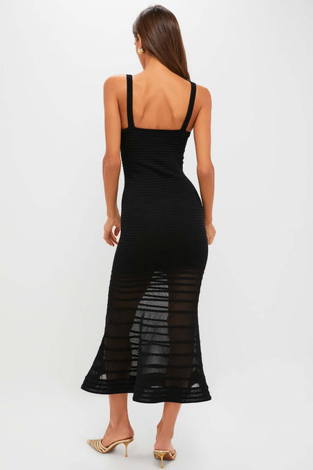 Black Vallarie Midi Dress