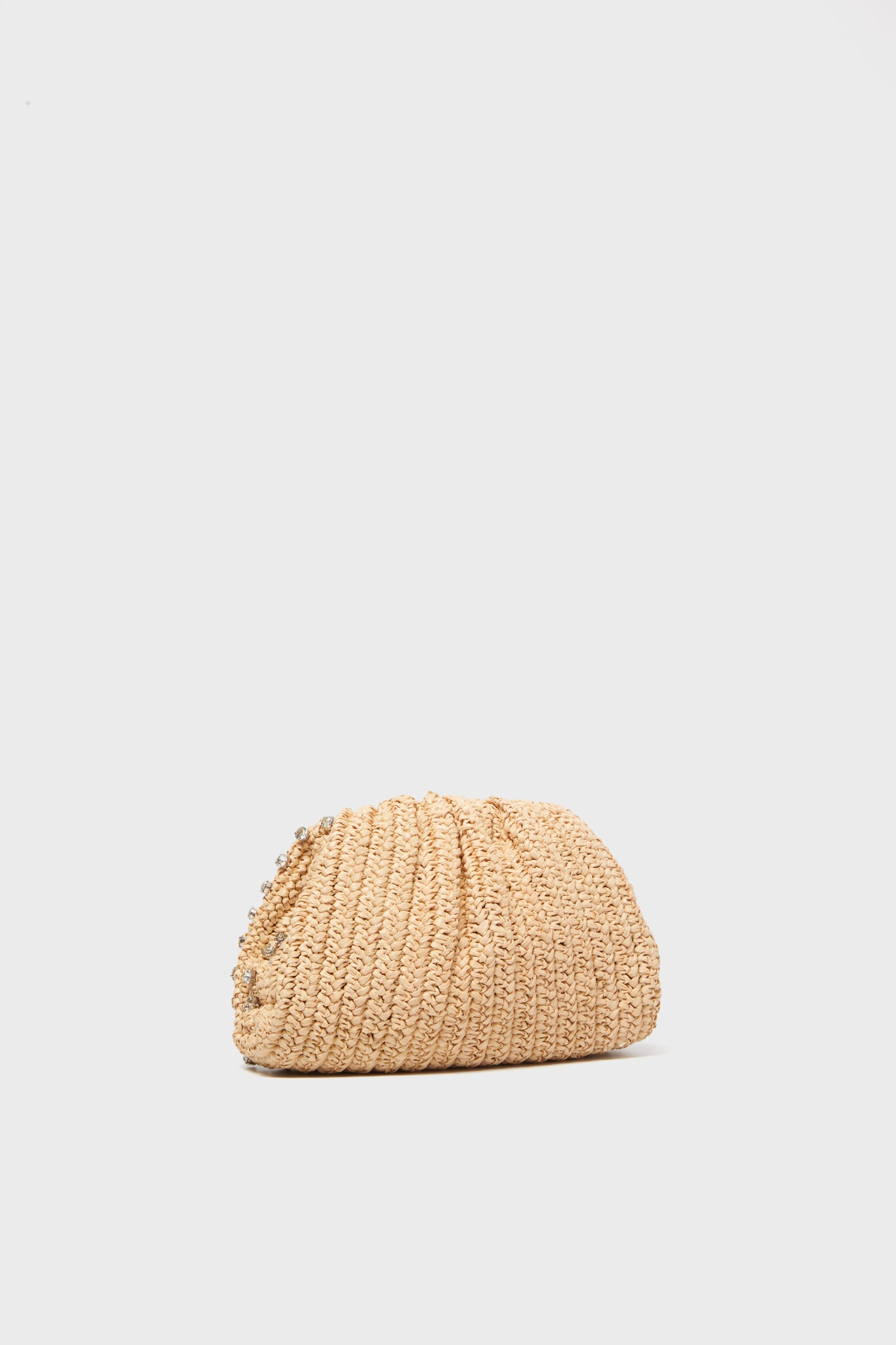 Crochet Natural Raffia Bailey Clutch