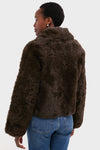 Dark Brown Shearling Kenzia Jacket