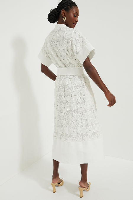 White Eyelet Lace Prescott Dress