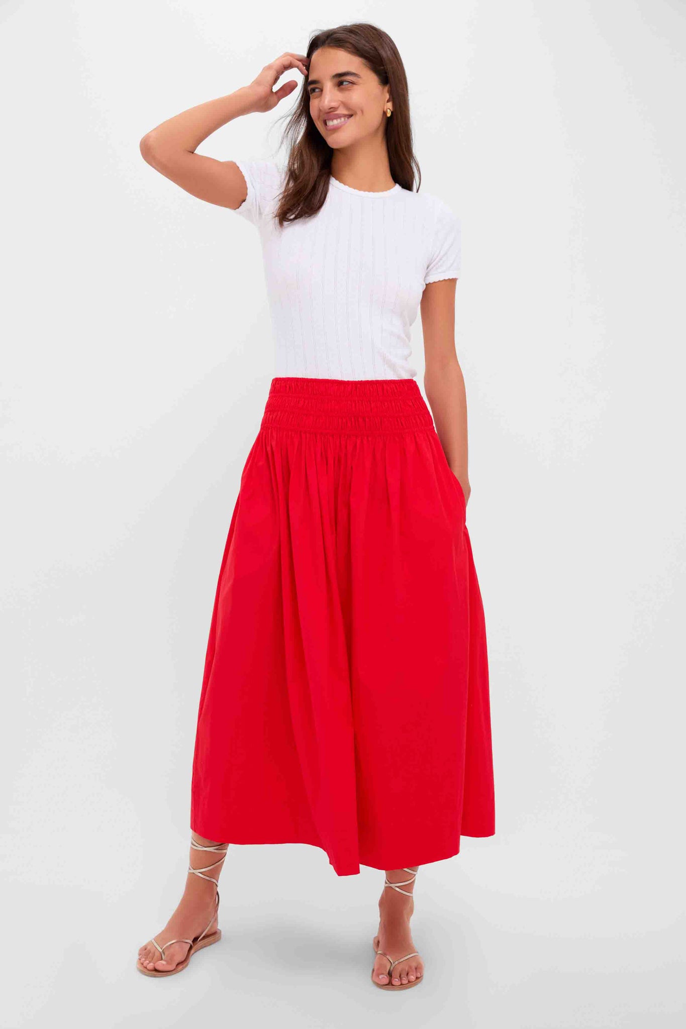 Hot Red The Viola Skirt
