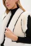 Cream Suede Cropped Chamonix Vest