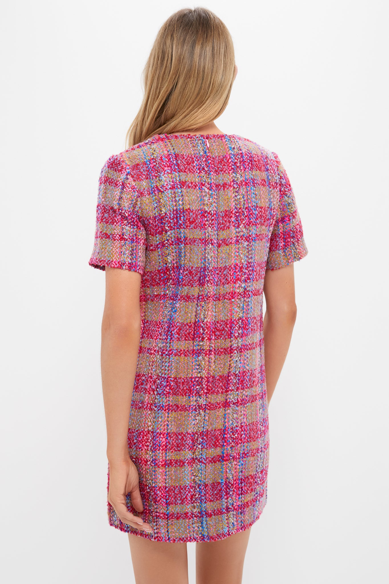 Pink Multi Tweed Eadie Mini Dress | Hyacinth House