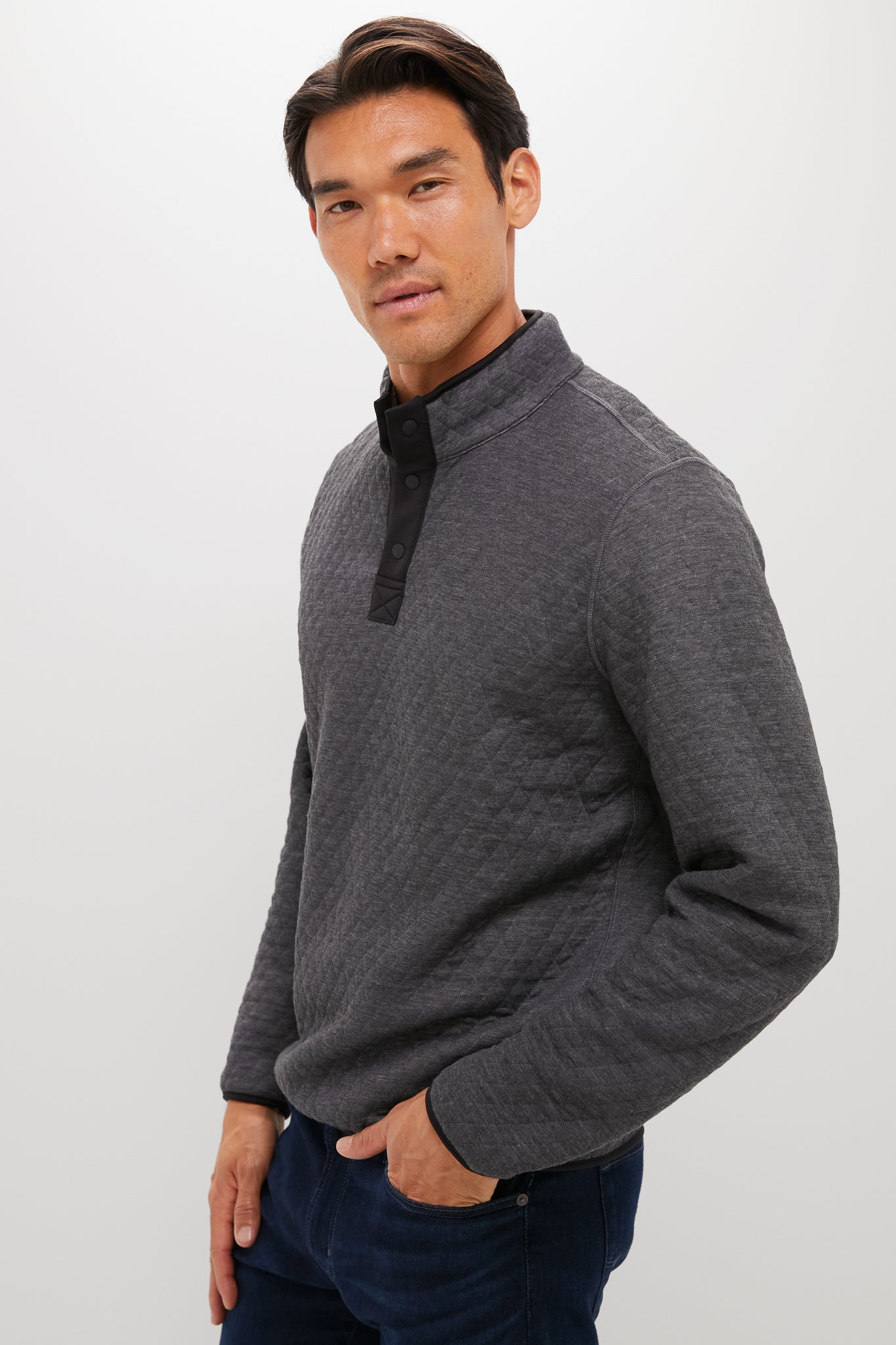 Charcoal Heather Gray Corbet Reversible Pullover
