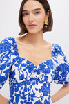 Blue Floral Seaport Midi Dress