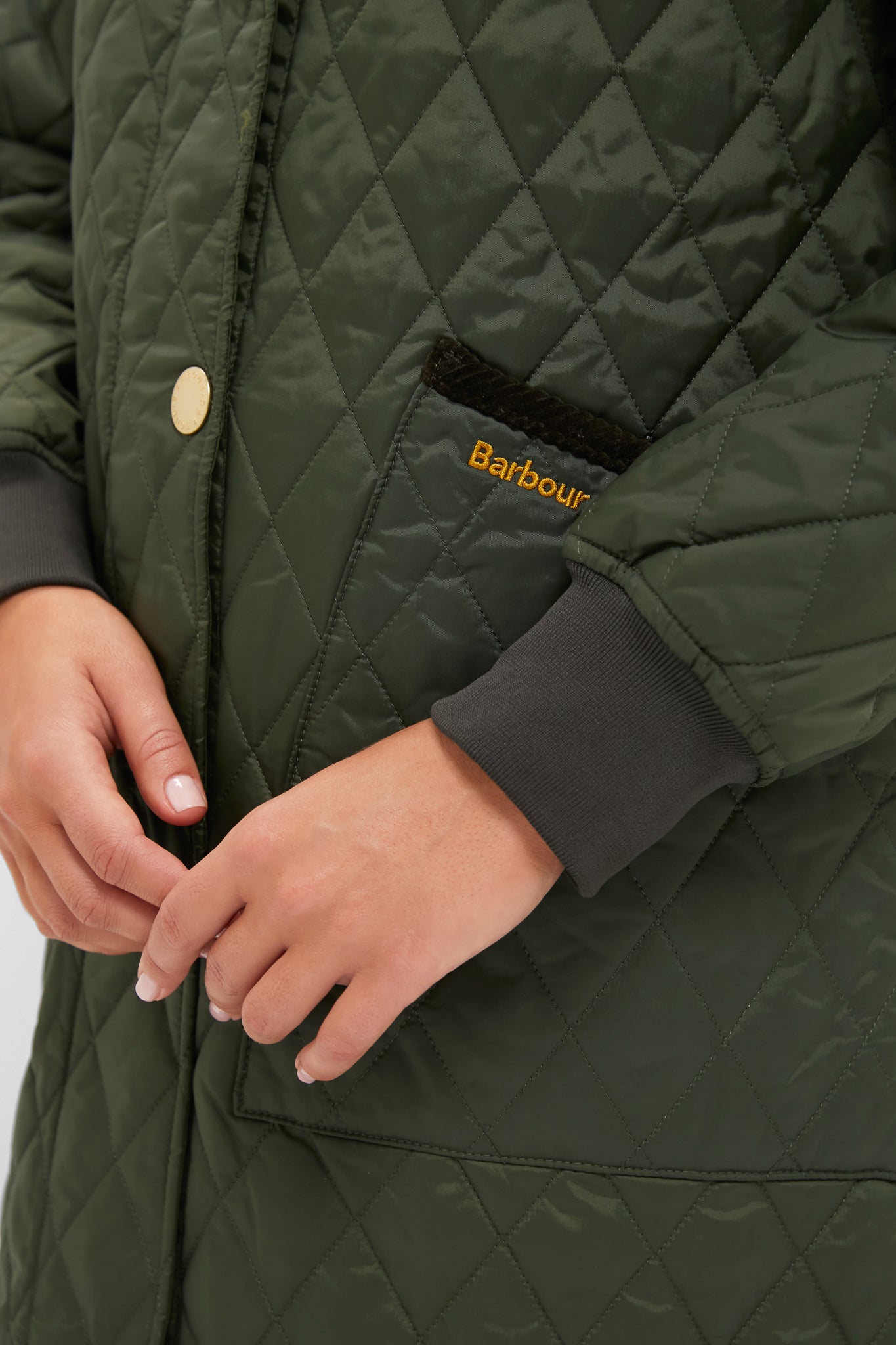 Olive Hilary Quilted Jacket | Barbour